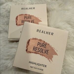 REALHER | Pure Resolve Highlighter | Champagne | 2 PCs